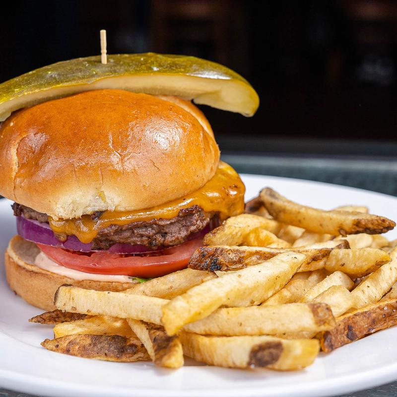 Burger and fries