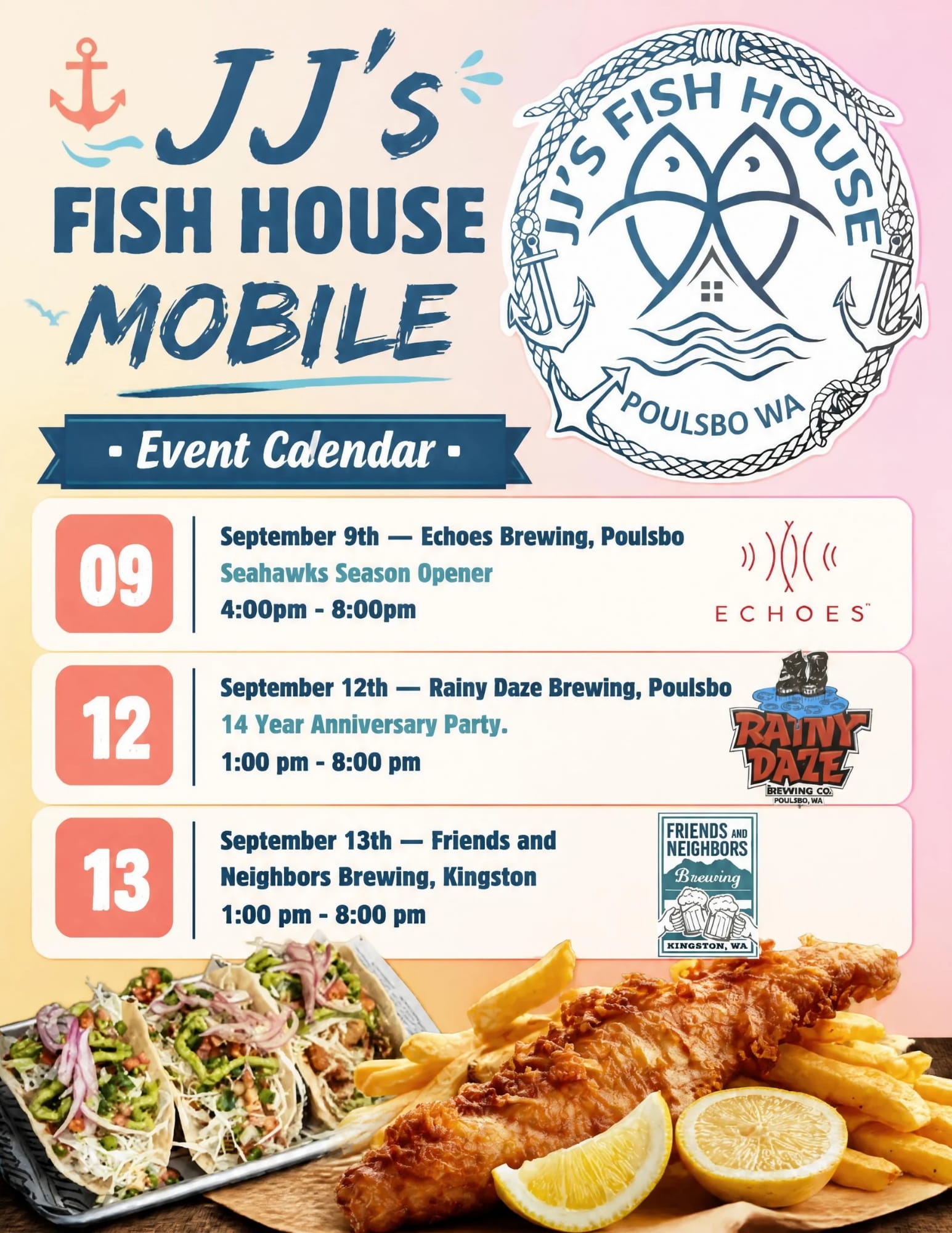 JJ's Fish House featured event promotion 1