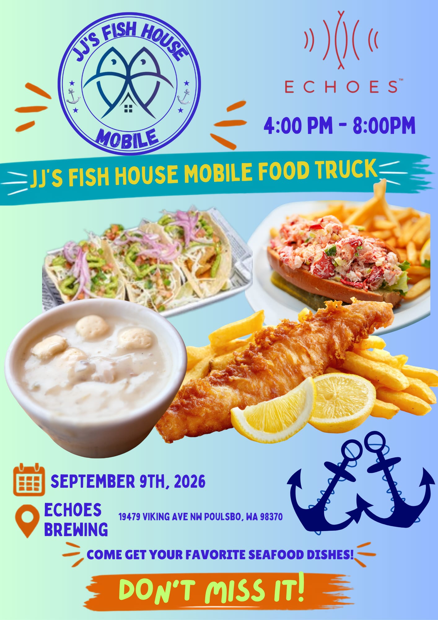 JJ's Fish House featured event promotion 2